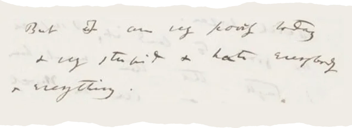 A picture of darwin's letter