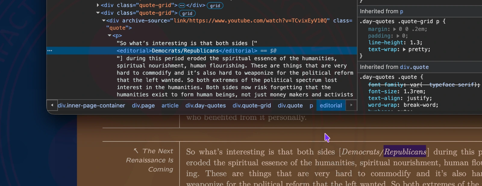 Custom Markdown Renderers for @archive