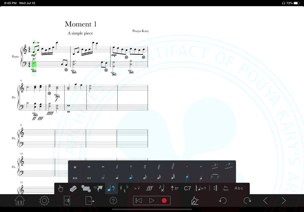Trying to compose with Notion on iPad