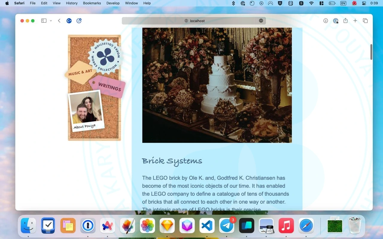 Desigining the Photographs of the iWeb Inspired Blog