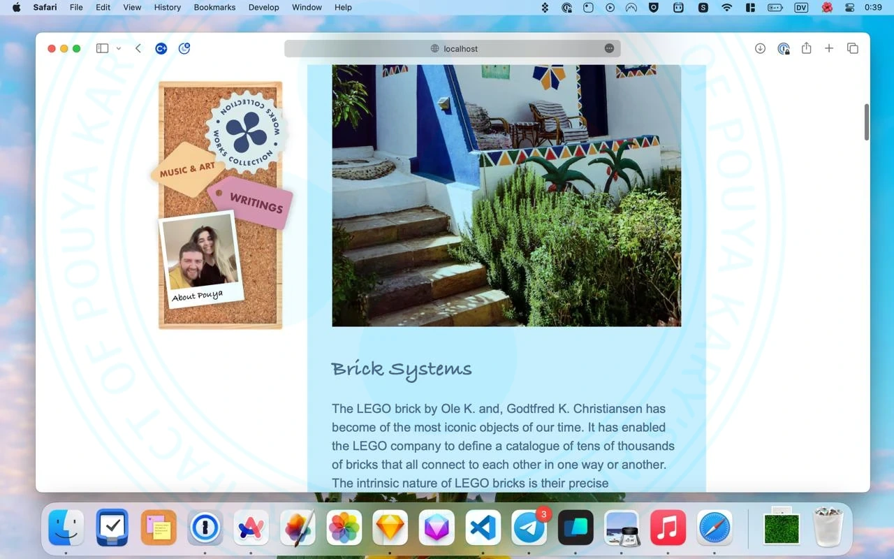 Desigining the Photographs of the iWeb Inspired Blog