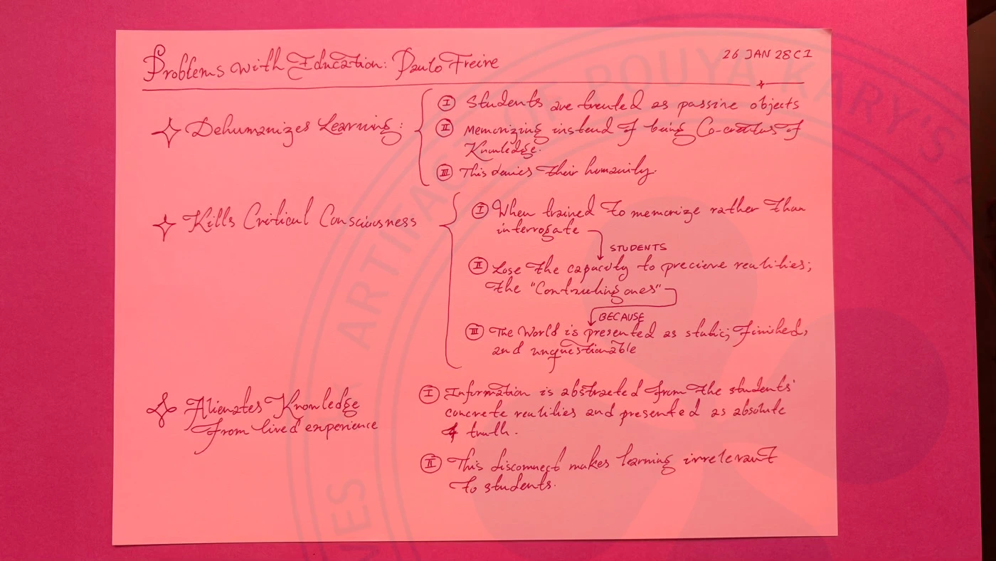 Problems with Education: Paulo Freire