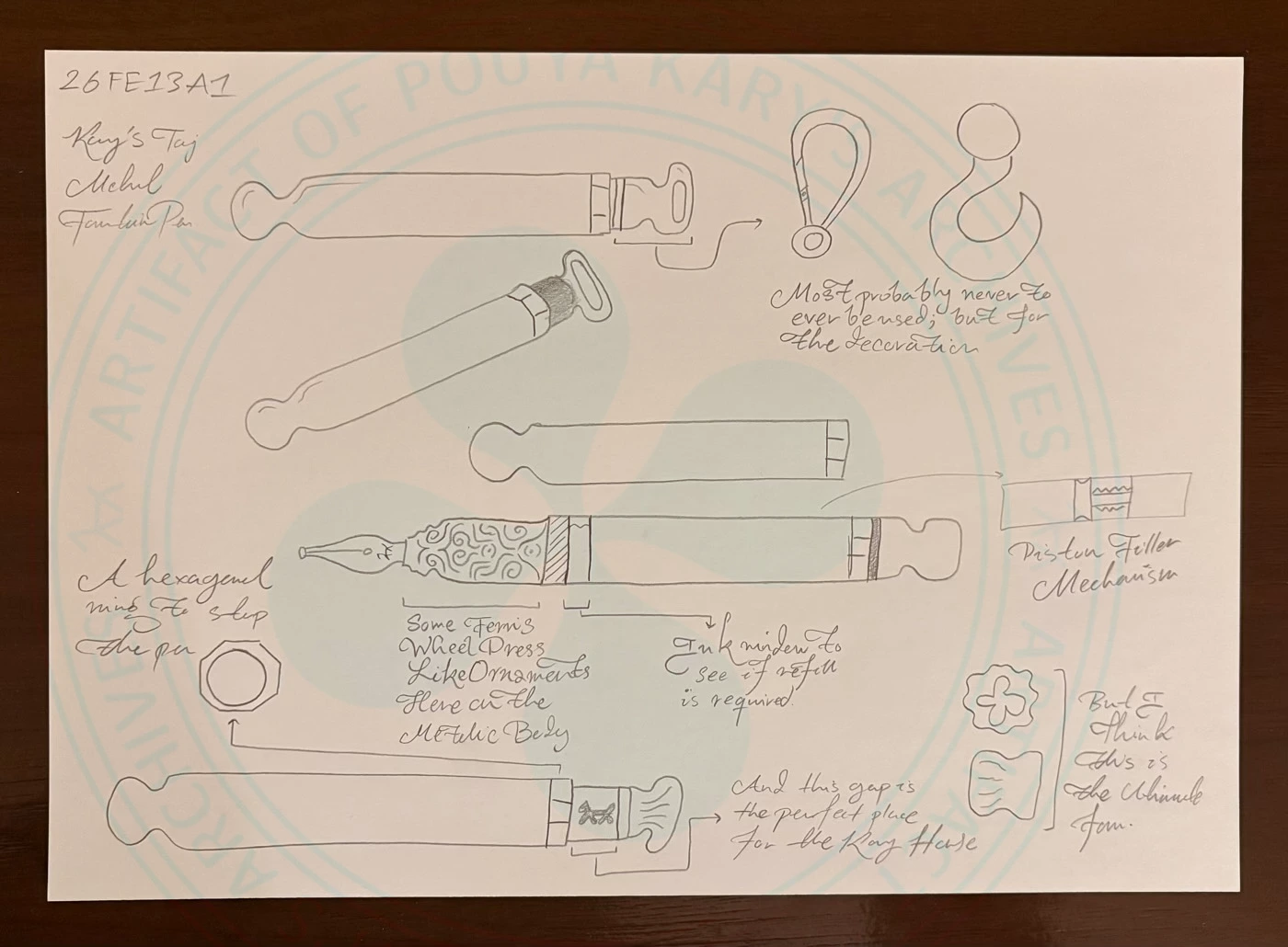 Design Ideas For A Fountain Pen