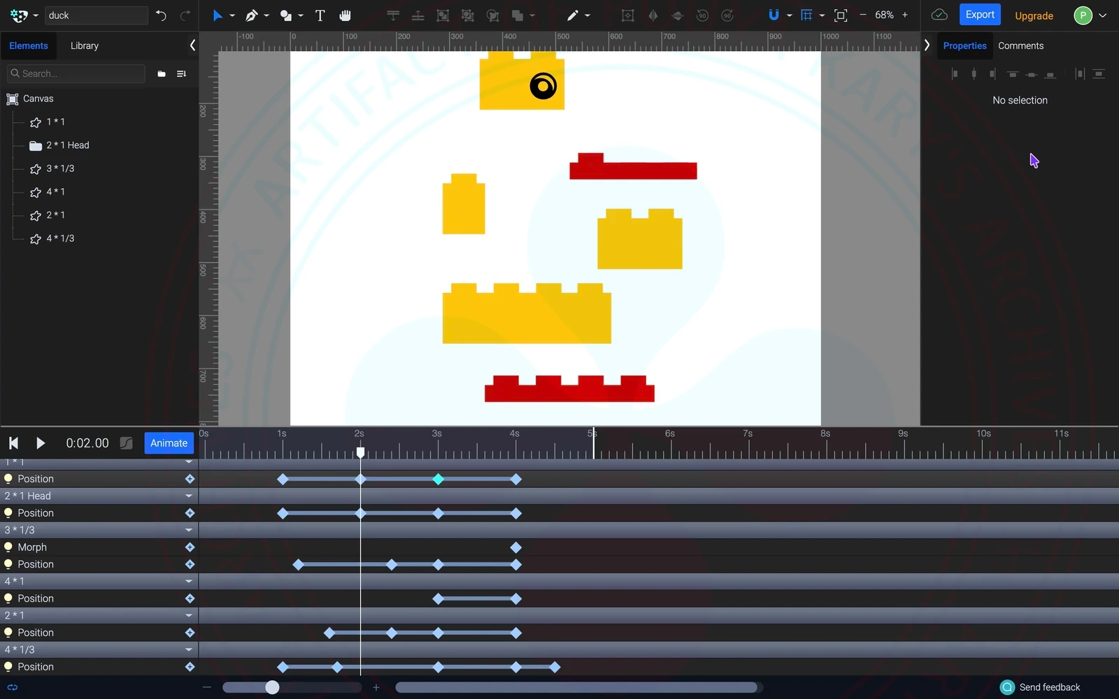 Trying to animate the Duck