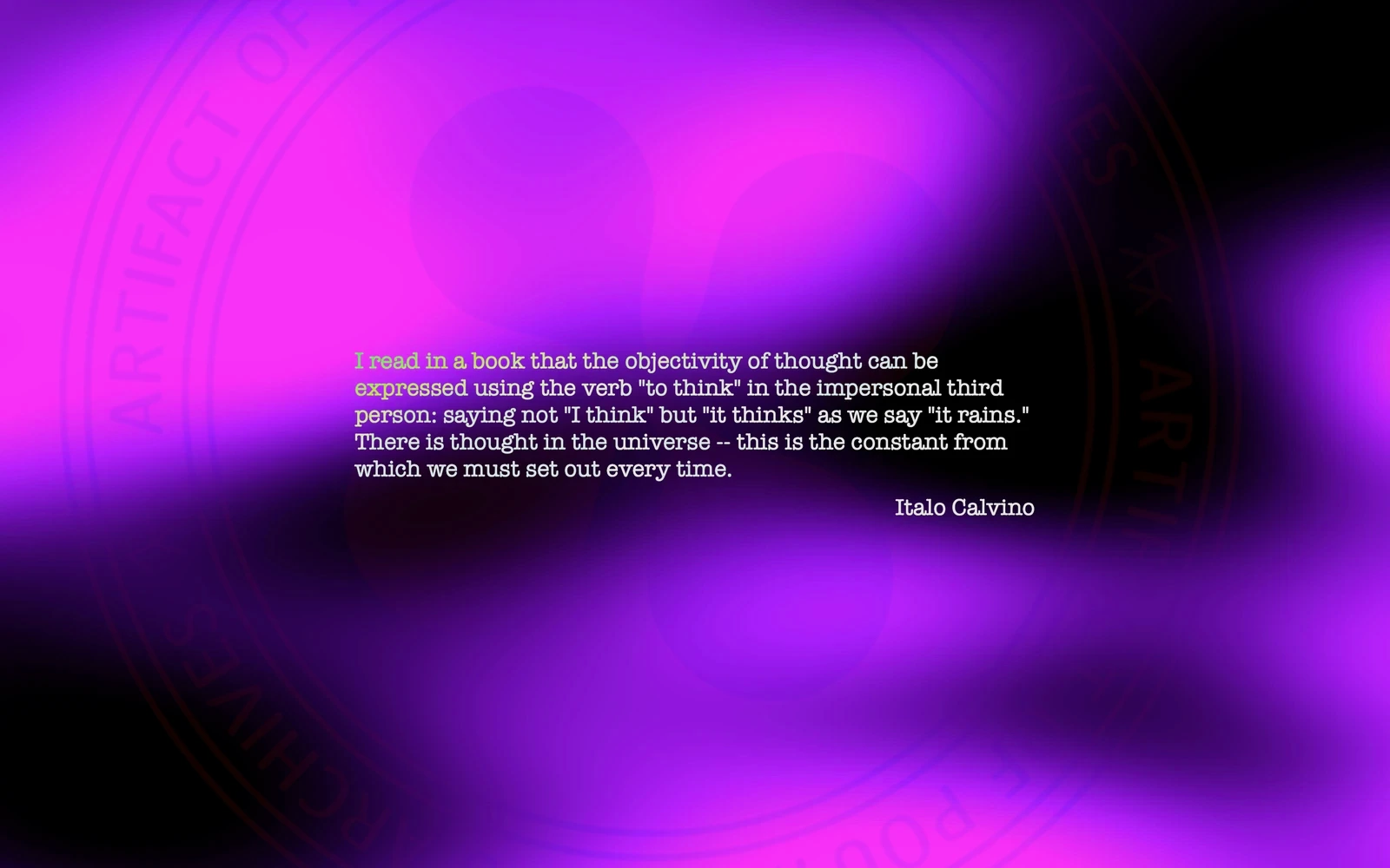 Editing the shader of the Bret Victor Quotes Screen Saver