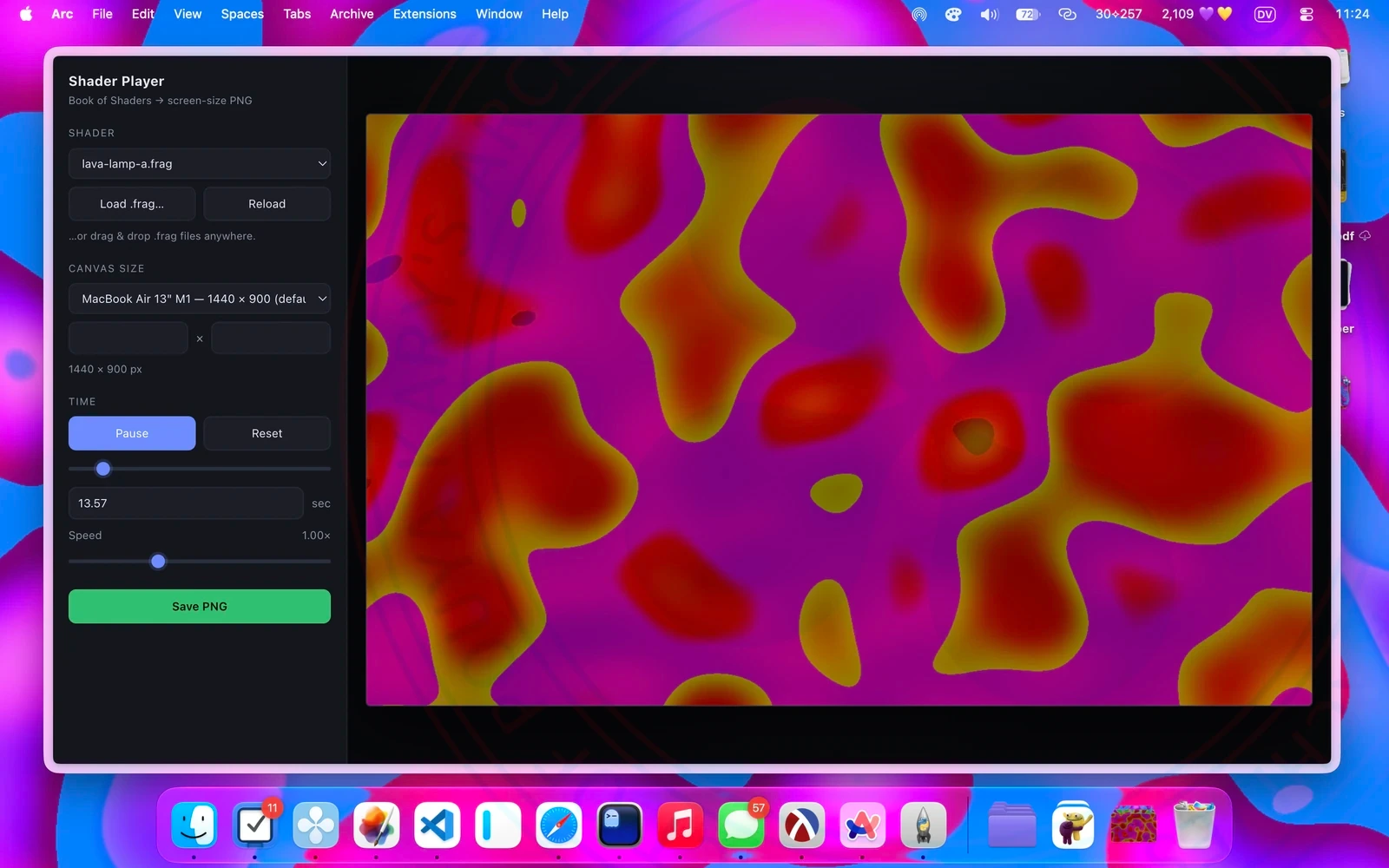 Turning the Simplex Shader From The @victor Quotes Collection Screensaver Into Wallpapers