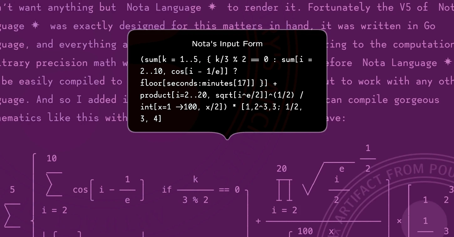 Adding Code Popovers in @archive for @nota
