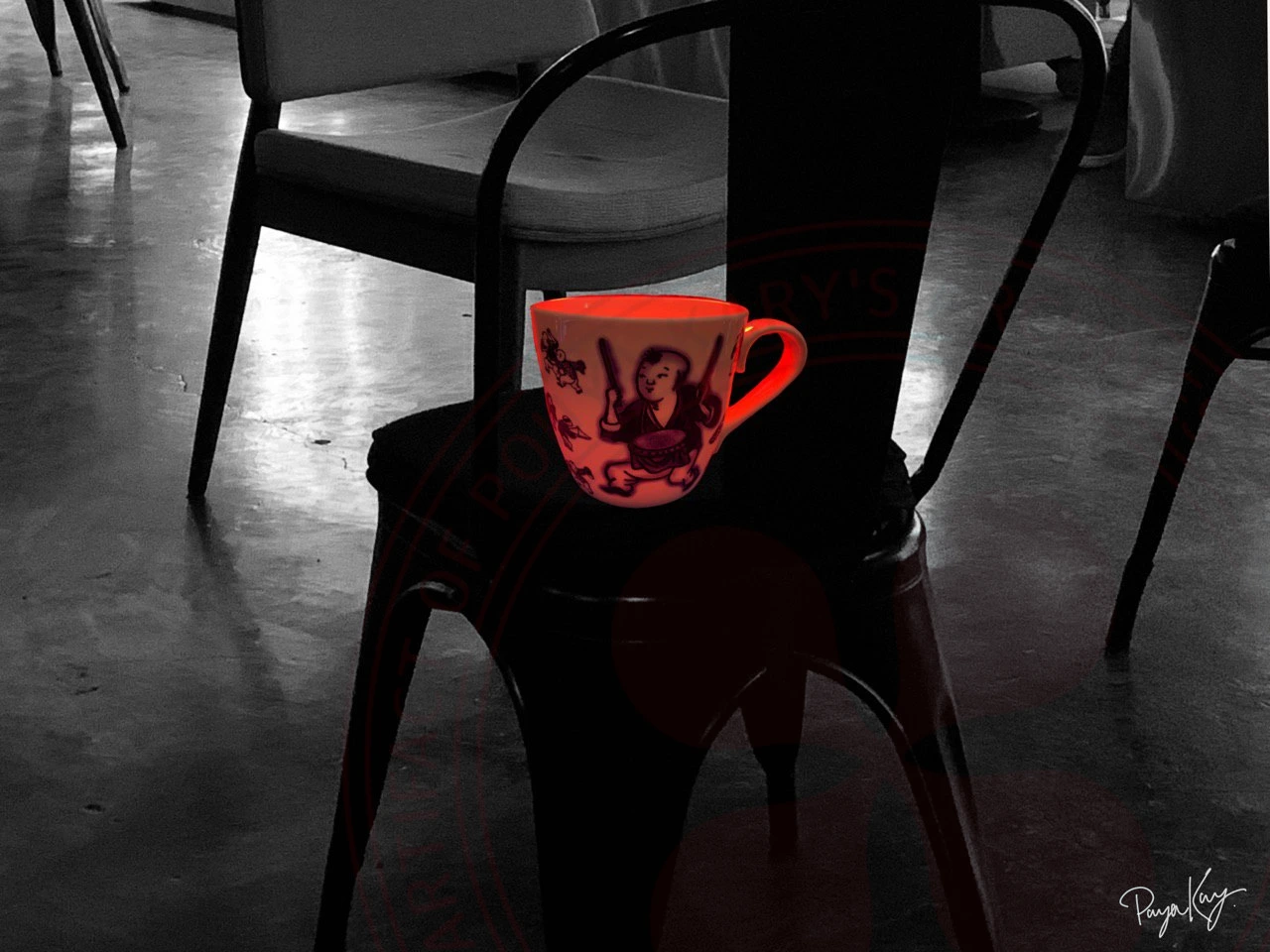Collage of Japanese Mug on the Engar Chair