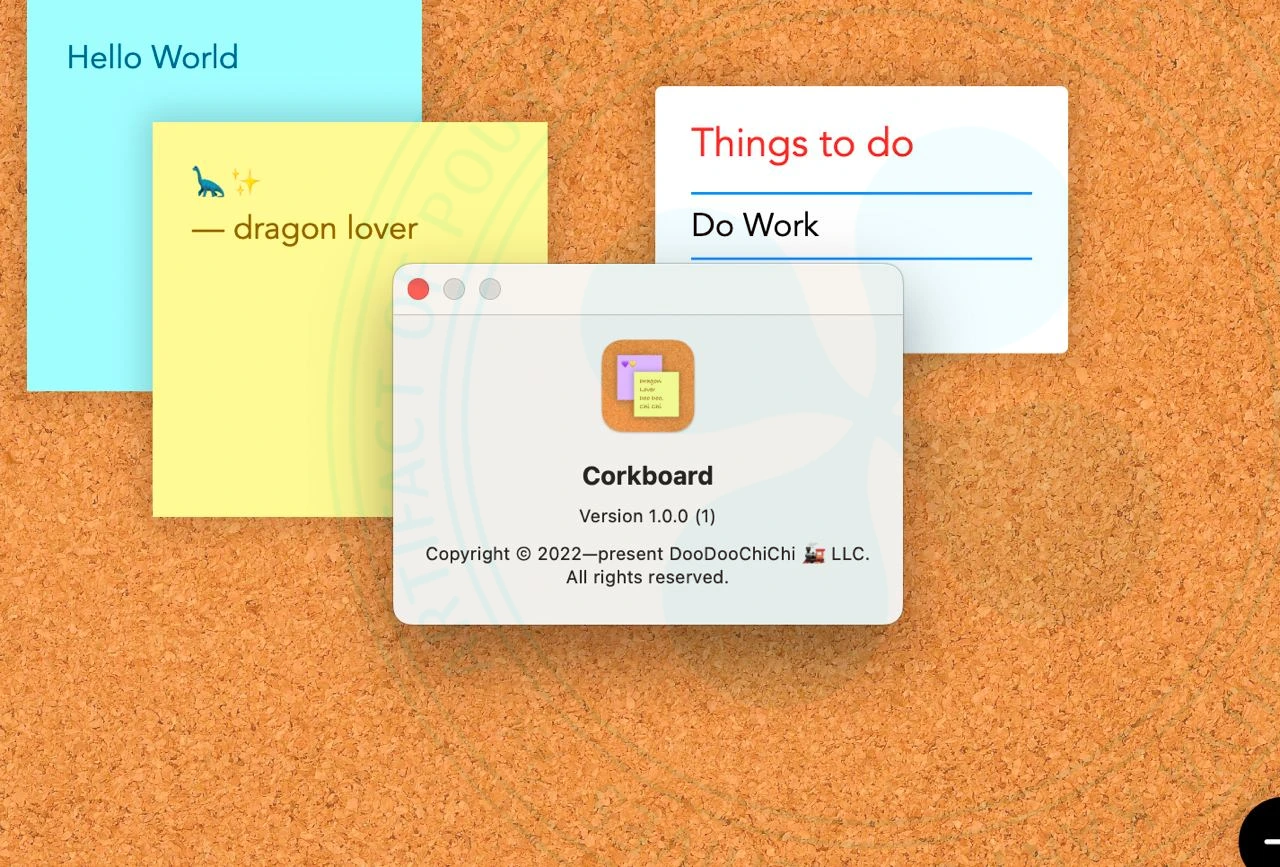 @corkboard: About Screen