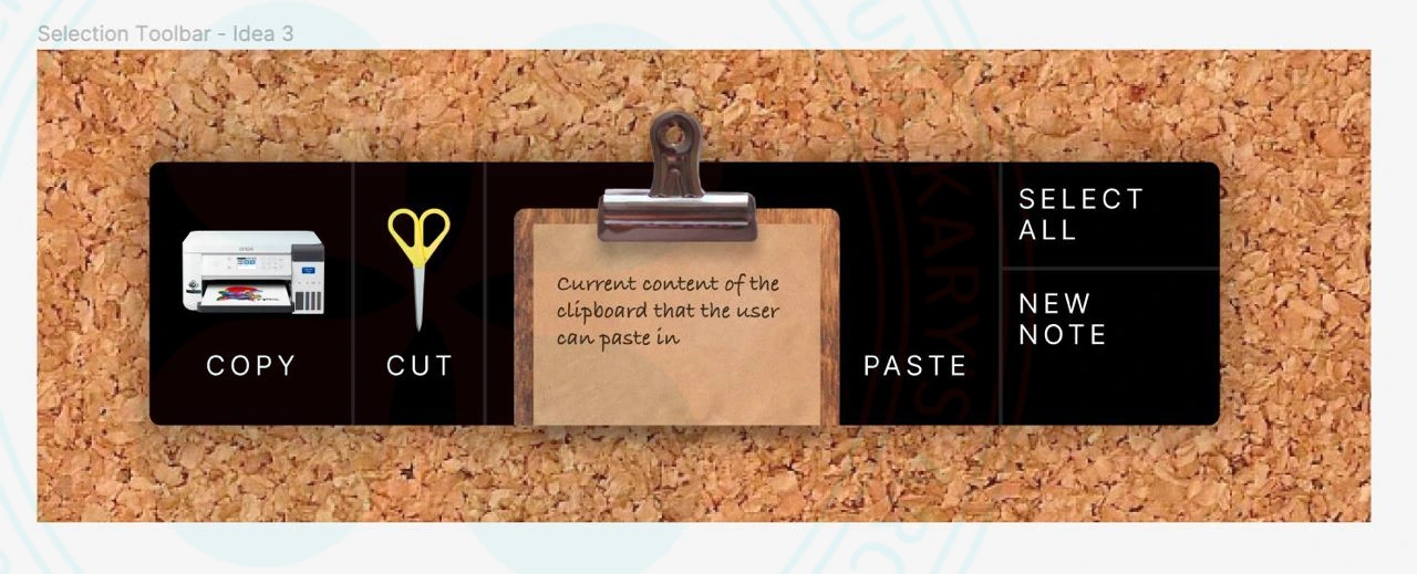 Context Menu Design for @corkboard