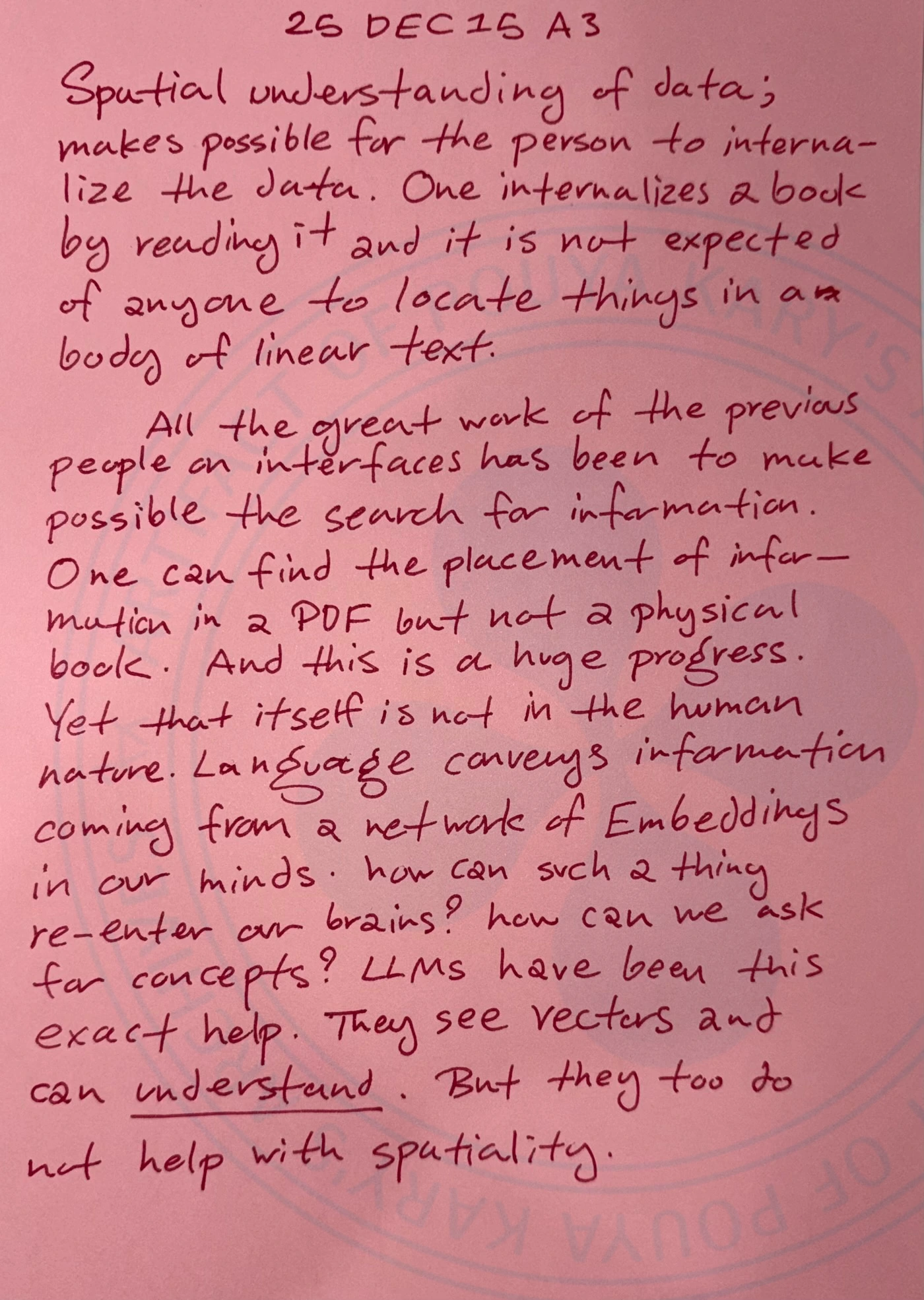 Search and Spatiality